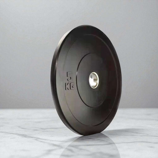 Black Rubber Olympic Weight Plates – Durable, Low-Bounce Plates for Strength Training.