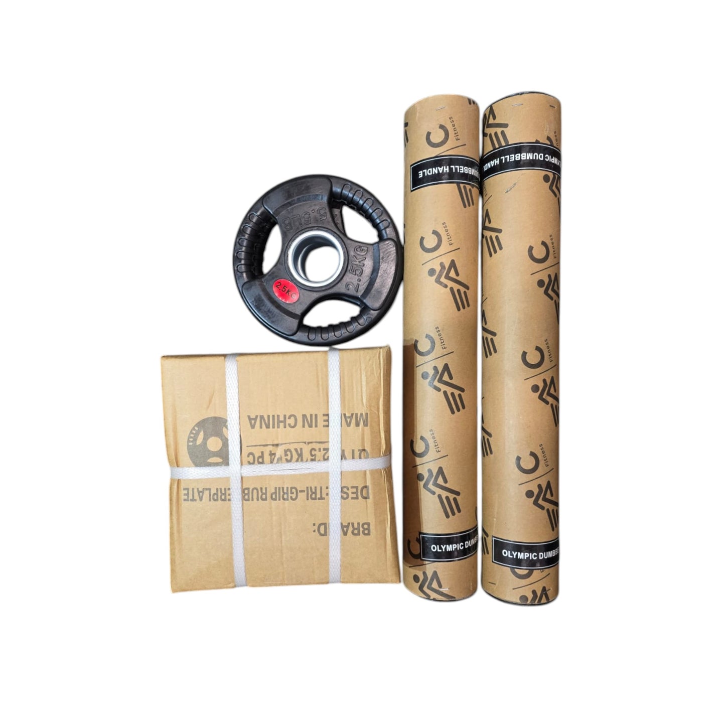 Olympic Dumbbell Handle & Plate Starter Combo