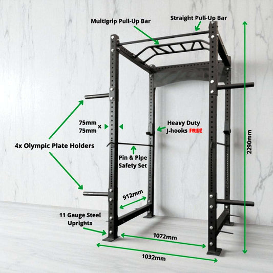 Commercial Power Rack – Heavy-Duty Squat Rack