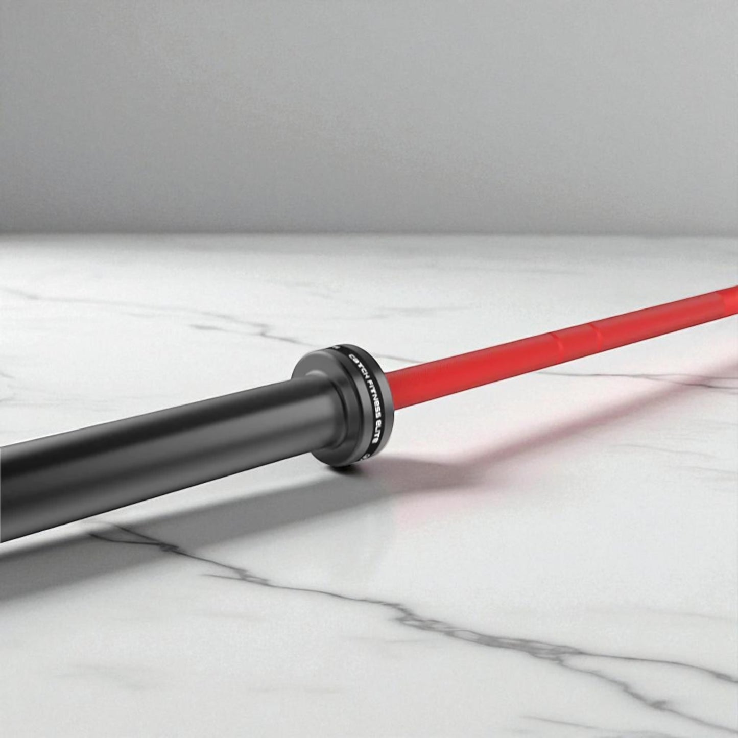 Red Shaft Olympic Barbell – 20 kg Chrome & Zinc Bar for Powerlifting & CrossFit