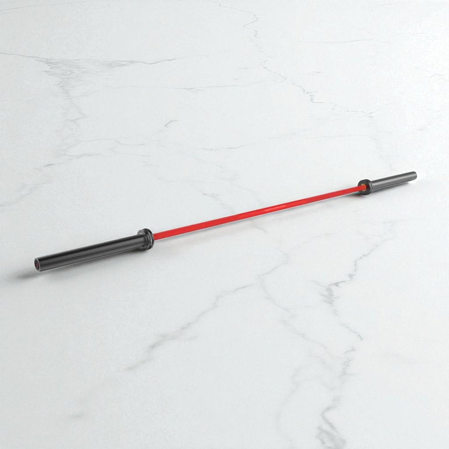 Red Shaft Olympic Barbell – 20 kg Chrome & Zinc Bar for Powerlifting & CrossFit
