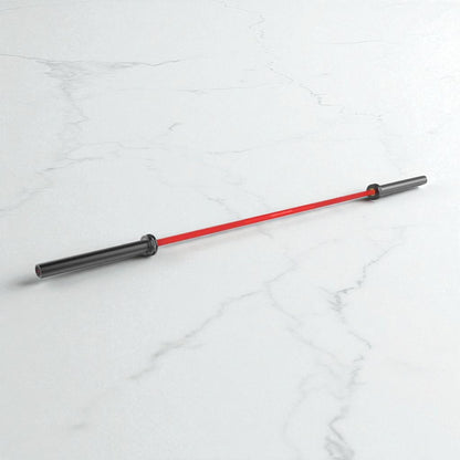Red Shaft Olympic Barbell – 20 kg Chrome & Zinc Bar for Powerlifting & CrossFit