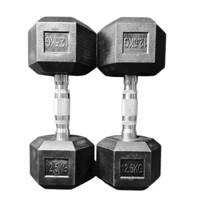 Black Hex Dumbbells