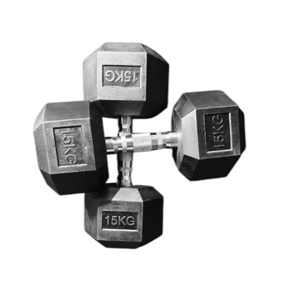 Black Hex Dumbbells