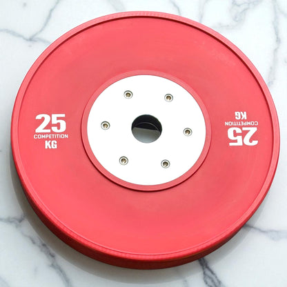 Competition Color Bumper Plates (10kg–25kg) – IWF Standard