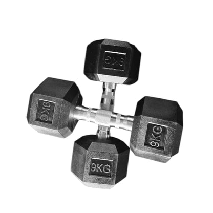 Black Hex Dumbbells