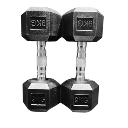 Black Hex Dumbbells