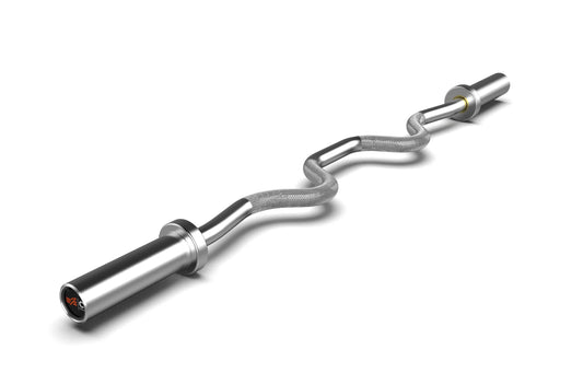Olympic EZ Curl Barbell – Chrome Finish with Knurled Grip | Australia Force