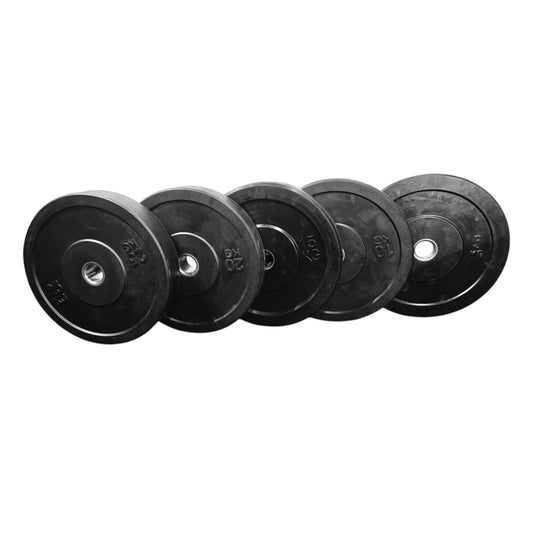 Black Rubber Olympic Weight Plates – Durable, Low-Bounce Plates for Strength Training.