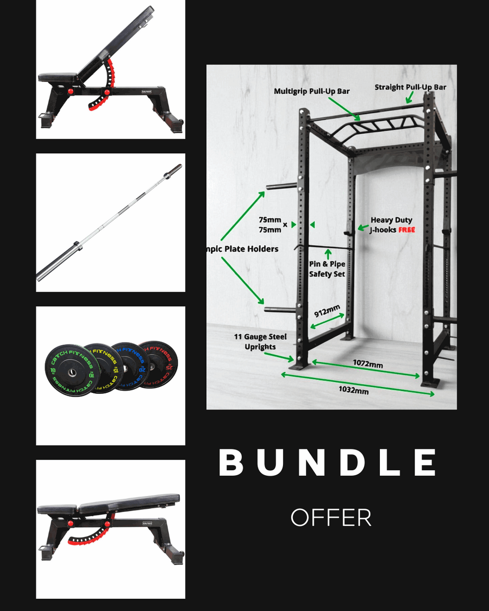 Ultimate Strength Combo – Rack • Bench • Barbell •Plates – Australia Force
